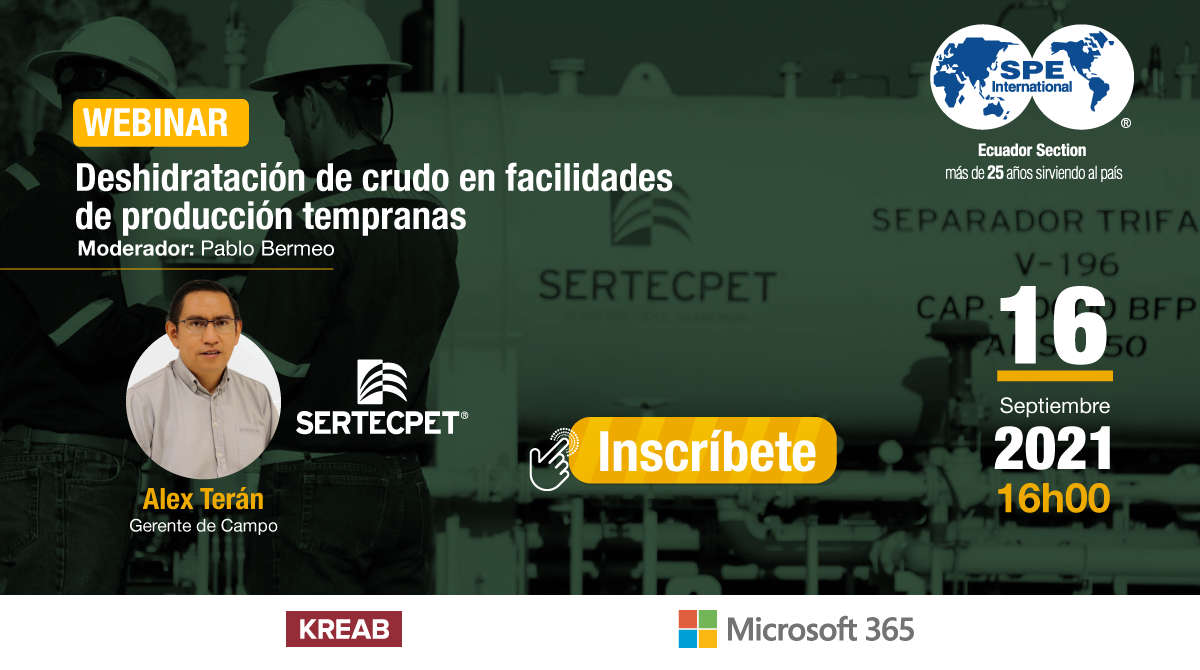 Webinar Deshidratación de crudo en facilidades de producción tempranas