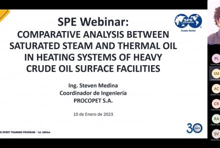 SPE Webinar Análisis comparativo entre el vapor saturado y el aceite térmico